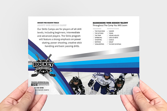 Ice Hockey Flyer Template in Flyer Templates - product preview 1