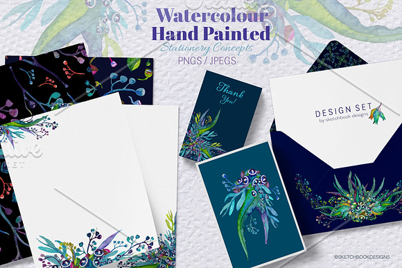 Bold Summer Watercolour Florals in Illustrations - product preview 7