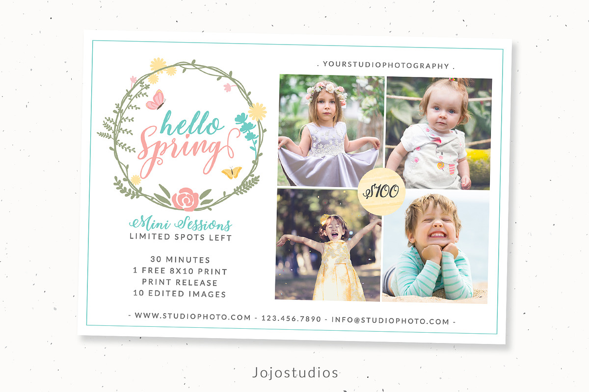 Spring Mini Session Template  in Flyer Templates - product preview 8