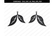 Leaf earring,svg,dxf,ai,eps,png,pdf