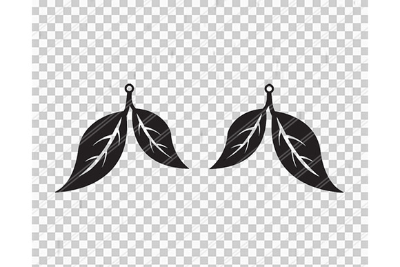 Leaf earring,svg,dxf,ai,eps,png,pdf in Objects - product preview 1