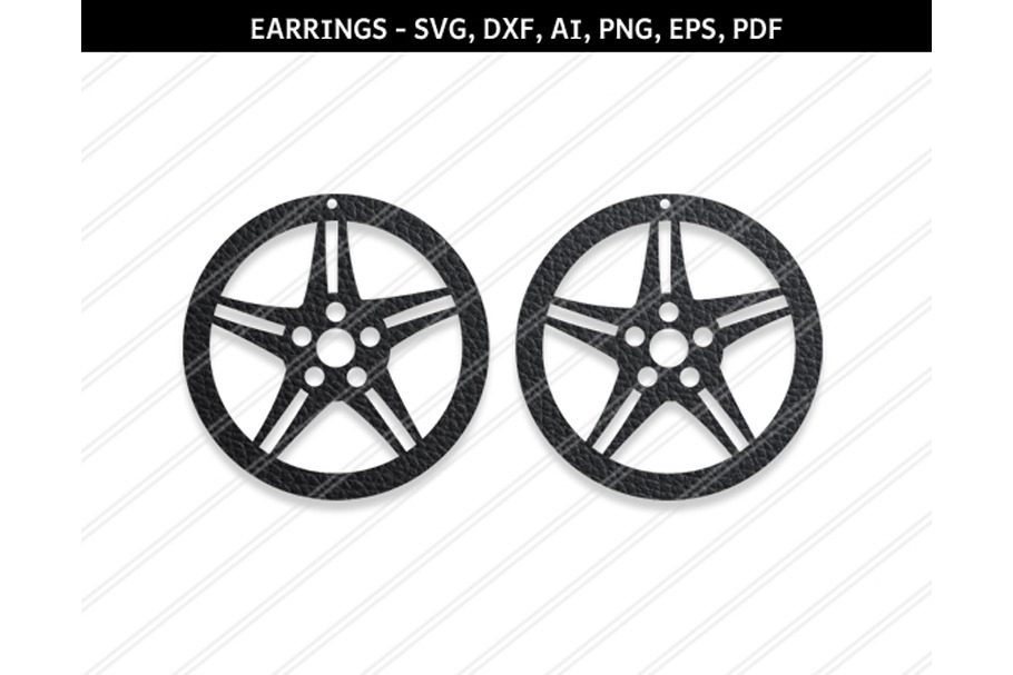 Wheel earring,svg,dxf,ai,eps,png,pdf