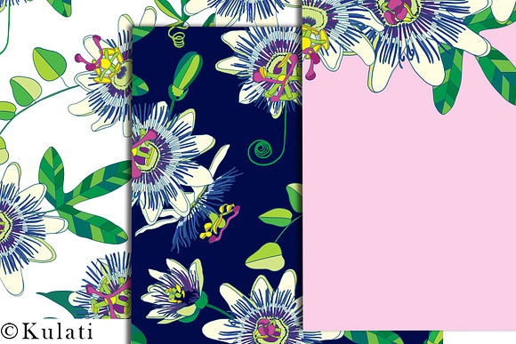 Passion Flower Digital Patterns in Patterns - product preview 1