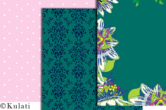 Passion Flower Digital Patterns in Patterns - product preview 4