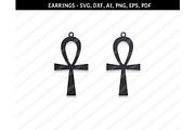 Cross earring,svg,dxf,ai,eps,png,pdf