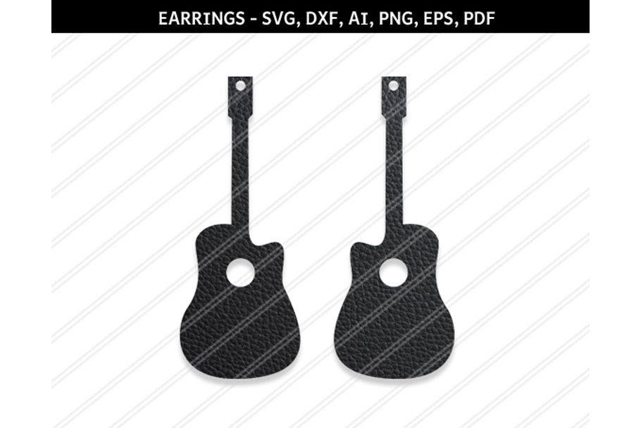 Guitar earring,svg,dxf,ai,eps,png