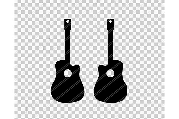 Guitar earring,svg,dxf,ai,eps,png in Objects - product preview 1
