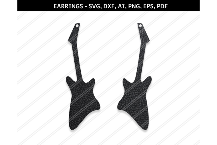 Guitar earrings,svg,dxf,ai,eps,png