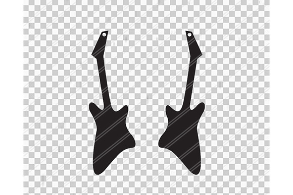 Guitar earrings,svg,dxf,ai,eps,png in Objects - product preview 1