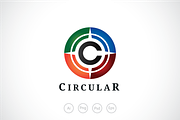 Alphabet C Circular Logo Template