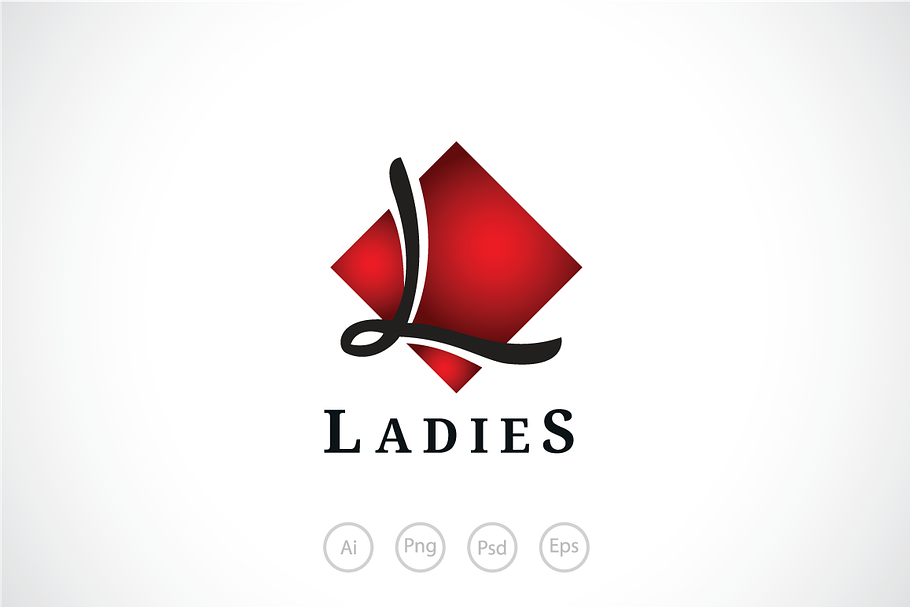 Ladies Red Logo Template in Logo Templates - product preview 8