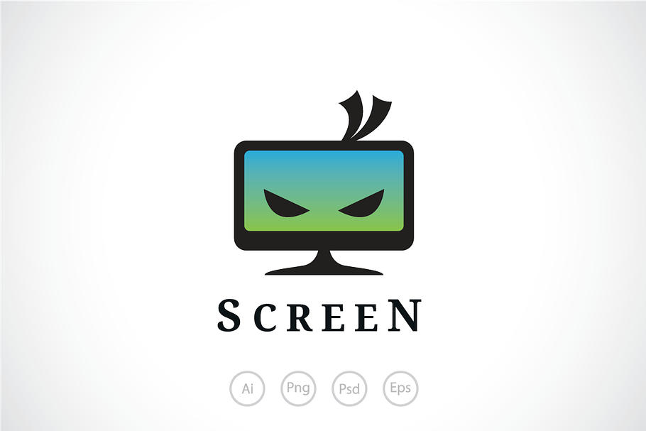 Ninja Screen Monitor Logo Template in Logo Templates - product preview 8