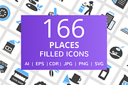 166 Places Filled Icons