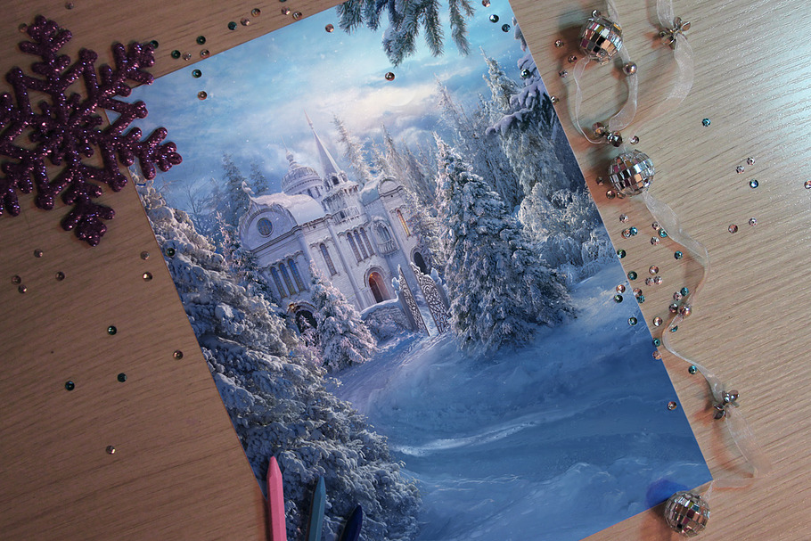 Christmas castle in Illustrations - product preview 8