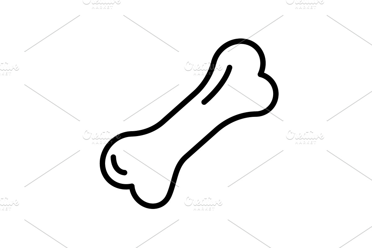 Web line icon. Dog Bone. black  in Icons - product preview 8