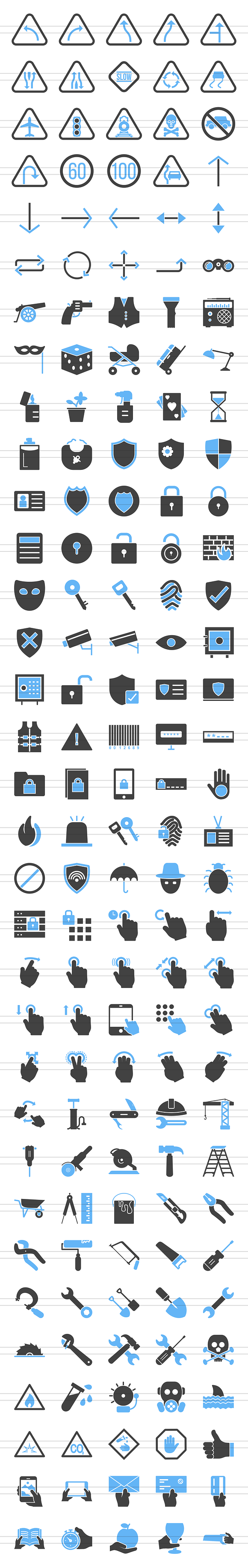 166 Signs & Symbols Filled Icons in Graphics - product preview 1