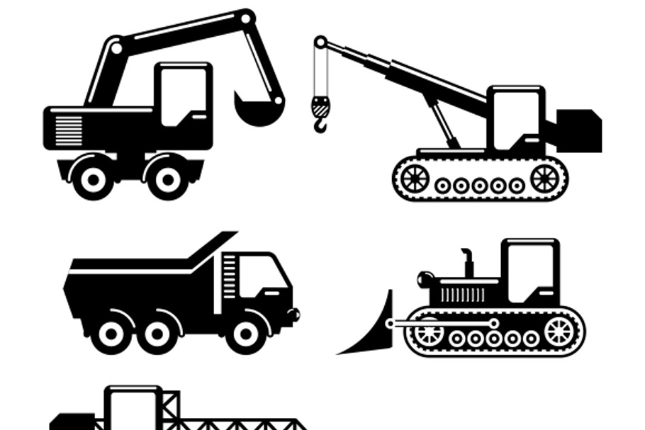 Construction machinery icons in Construction Icons - product preview 8