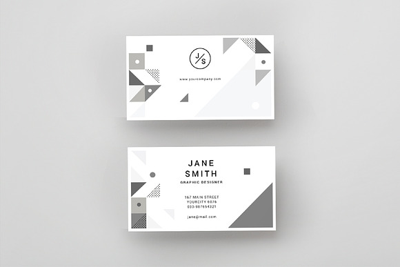 Geometric Business Card in Business Card Templates - product preview 3