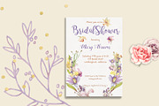 Floral Bridal Shower Card template