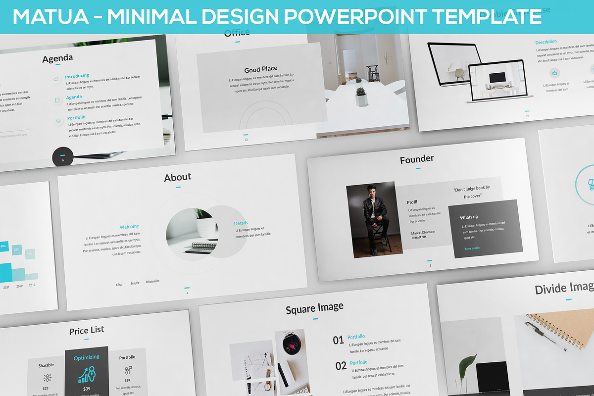 Matua - Minimal Design Powerpoint in PowerPoint Templates - product preview 8