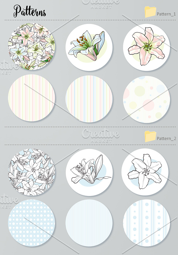 Lily, Bouquet and Wedding Design in Illustrations - product preview 3