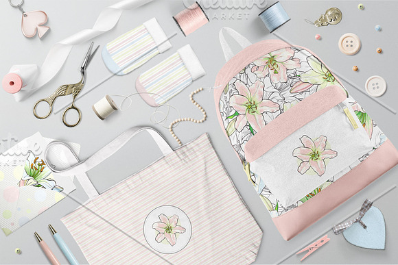 Lily, Bouquet and Wedding Design in Illustrations - product preview 5