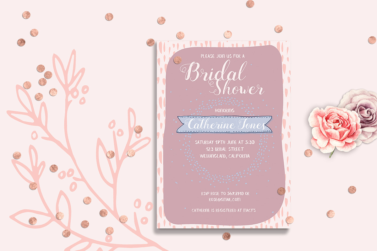 Bridal Shower Point Invitation in Card Templates - product preview 8