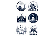 Ramadan Kareem islam religion greeting card design