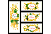 Pasta with spices banner for italian food design