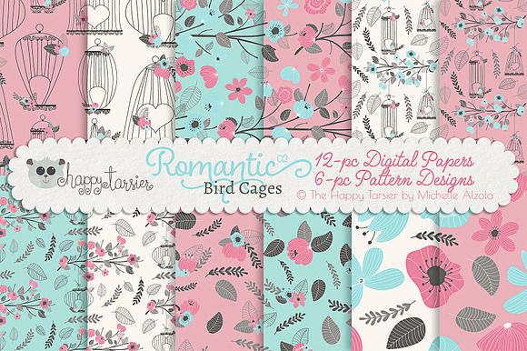 Romantic Bird Cages 02 in Illustrations - product preview 7
