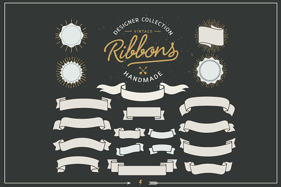 70+ Vintage Ribbons in Illustrations - product preview 1