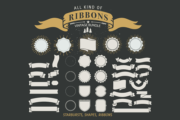 70+ Vintage Ribbons in Illustrations - product preview 2