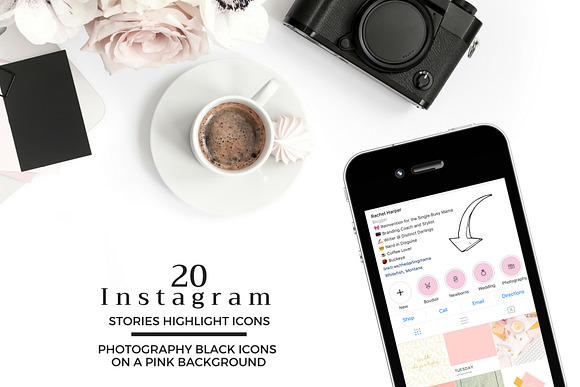 PHOTOGRAPHY Theme Instagram Icons in Instagram Templates - product preview 7