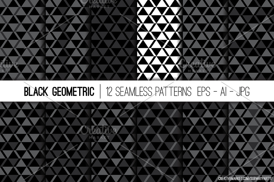 African Black Geometric Patterns