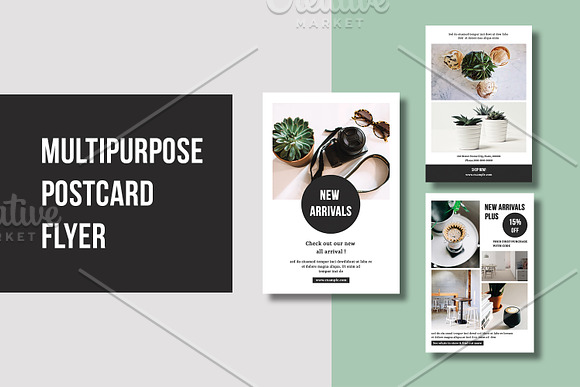 Multipurpose Postcard V797 in Postcard Templates - product preview 1