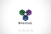 Digital Network Logo Template