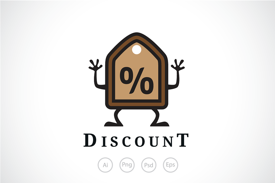 Discount Ticket Logo Template in Logo Templates - product preview 8