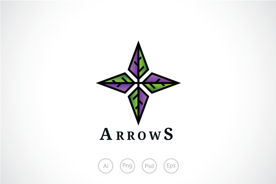 Four Arrows Logo Template in Logo Templates - product preview 8