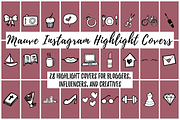 28 Mauve Instagram Highlight Covers