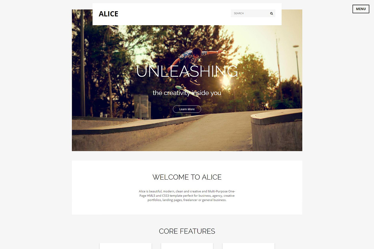 Alice: Multi-Purpose HTML Template in HTML/CSS Themes - product preview 8