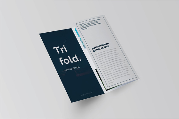 Trifold Brochure Mock-Up Set in Print Mockups - product preview 2