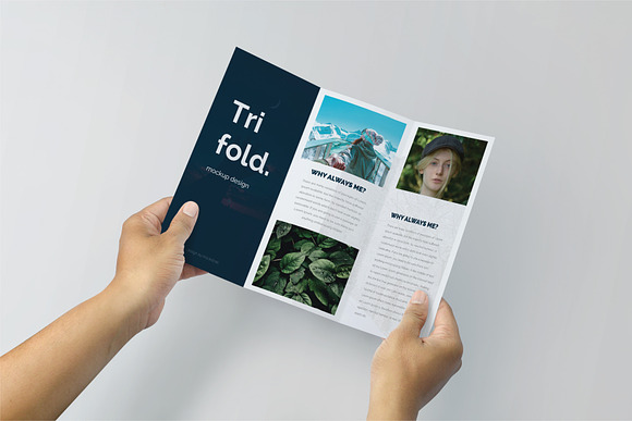 Trifold Brochure Mock-Up Set in Print Mockups - product preview 8
