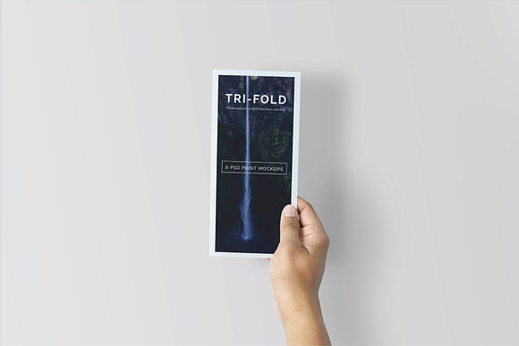 Trifold Brochure Mock-Up Set in Print Mockups - product preview 9