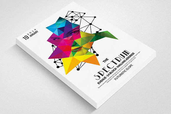 Double Exposure Futuristic Flyer Tem in Flyer Templates - product preview 1