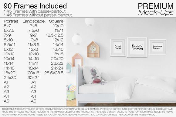 Kids Bedding, Frames & Wall Set in Product Mockups - product preview 3
