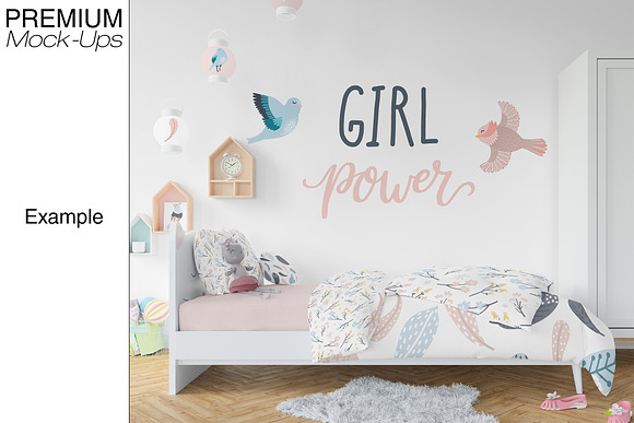 Kids Bedding, Frames & Wall Set in Product Mockups - product preview 9