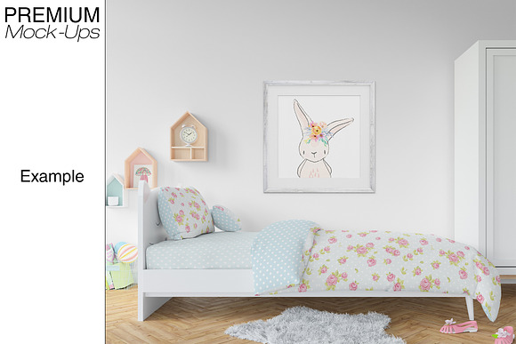 Kids Bedding, Frames & Wall Set in Product Mockups - product preview 16