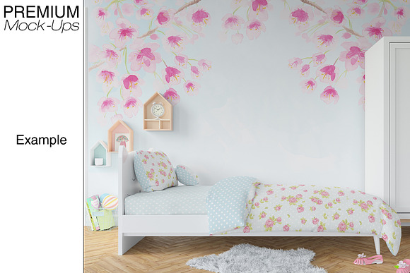 Kids Bedding, Frames & Wall Set in Product Mockups - product preview 17