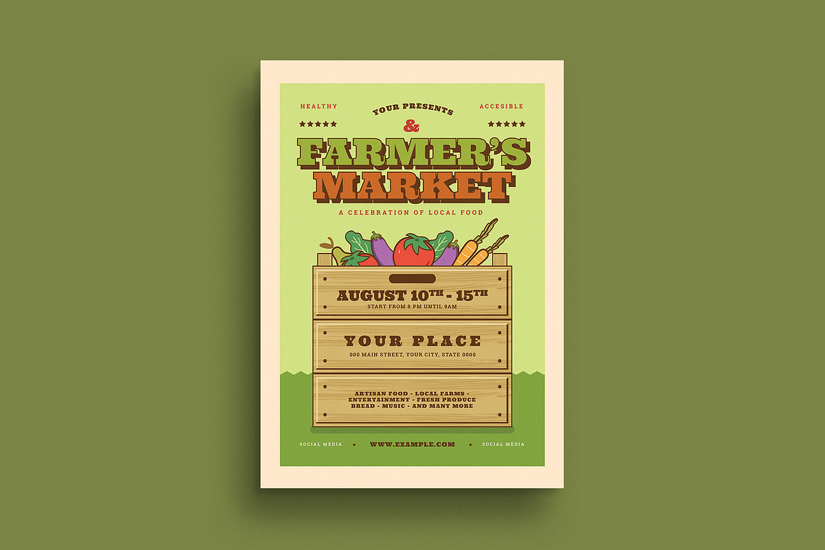 Farmer's Market Event Flyer in Flyer Templates - product preview 8