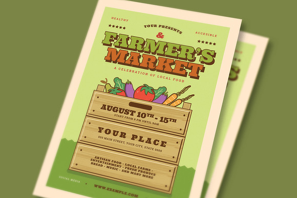 Farmer's Market Event Flyer in Flyer Templates - product preview 1